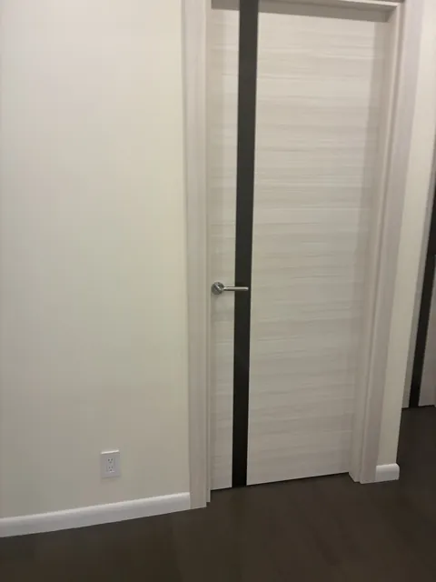 Interior door with black inlay